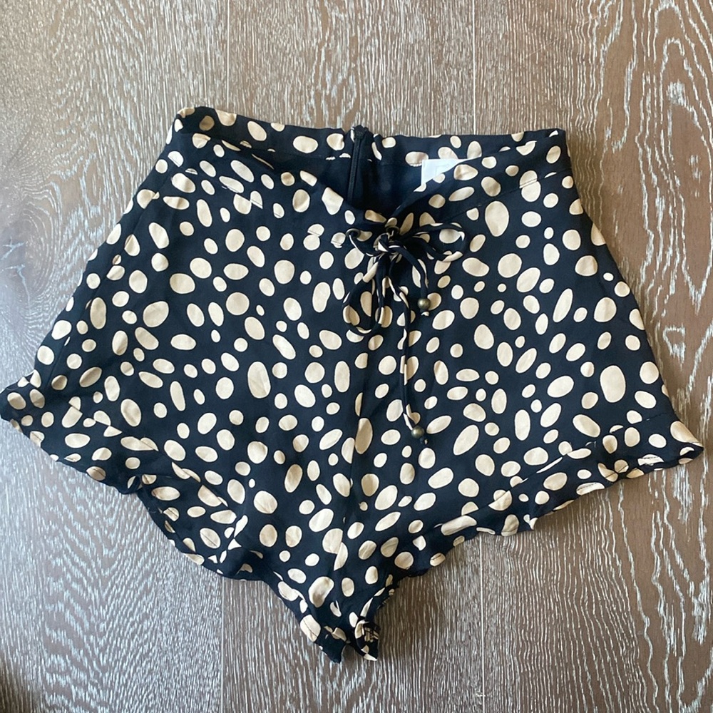 Stone Cold Fox silk ruffle shorts